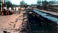 Railraod with oil spills